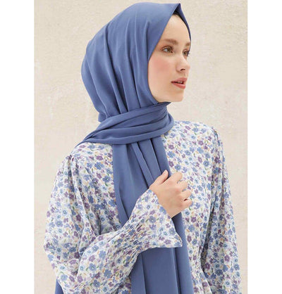 Fresh Scarf Shawl Denim Blue Medine Ipek Chiffon Hijab Shawl - Denim Blue