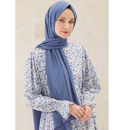 Fresh Scarf Shawl Denim Blue Medine Ipek Chiffon Hijab Shawl - Denim Blue