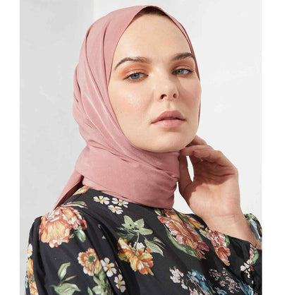 Fresh Scarf Shawl Dusty Rose Punto Silky Hijab Shawl - Dusty Rose