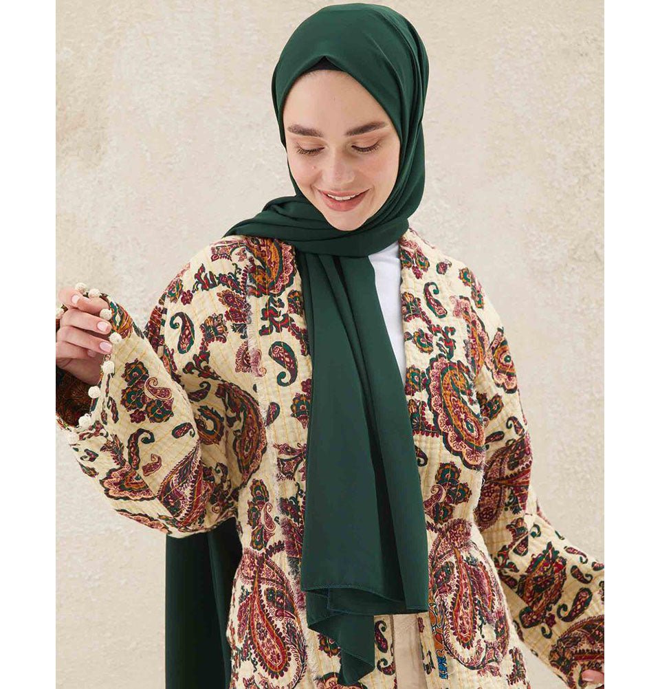 Fresh Scarf Shawl Emerald Green Medine Ipek Chiffon Hijab Shawl - Emerald Green