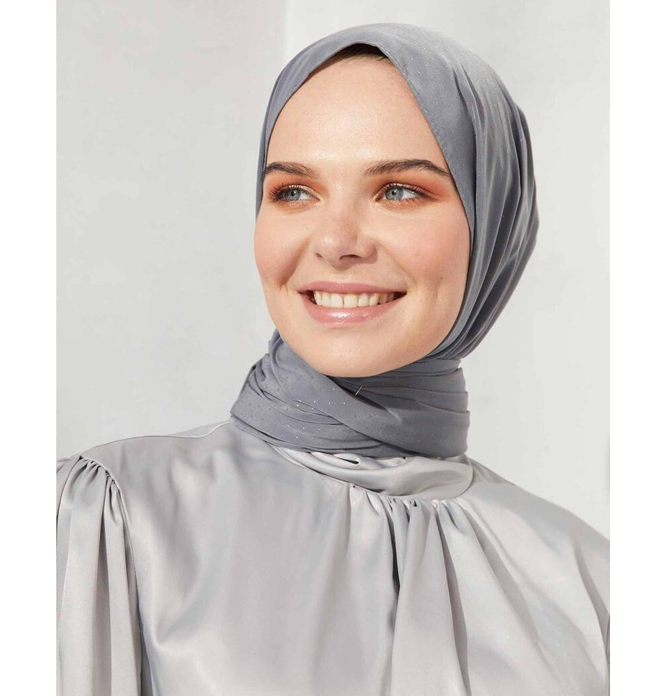 Fresh Scarf Shawl Gray Punto Silky Hijab Shawl - Gray