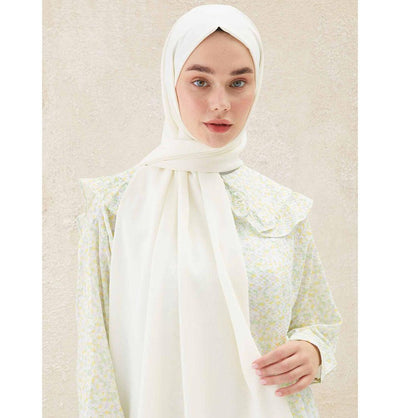 Fresh Scarf Shawl Ivory Medine Ipek Chiffon Hijab Shawl - Ivory