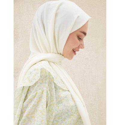 Fresh Scarf Shawl Ivory Medine Ipek Chiffon Hijab Shawl - Ivory