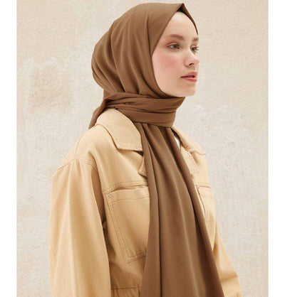 Fresh Scarf Shawl Latte Medine Ipek Chiffon Hijab Shawl - Latte