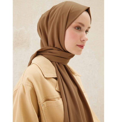 Fresh Scarf Shawl Latte Medine Ipek Chiffon Hijab Shawl - Latte