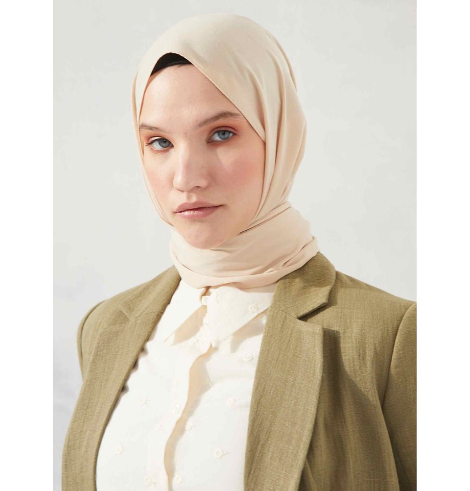 Fresh Scarf Shawl Light Mink Punto Silky Hijab Shawl - Mink