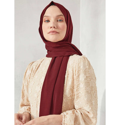 Fresh Scarf Shawl Red Punto Silky Hijab Shawl - Red