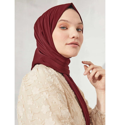 Fresh Scarf Shawl Red Punto Silky Hijab Shawl - Red