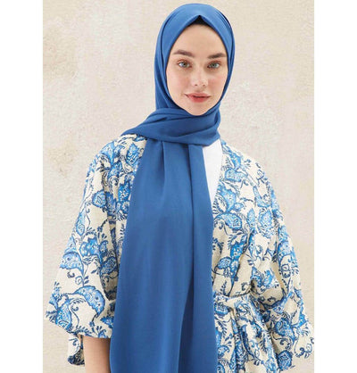 Fresh Scarf Shawl Sapphire Blue Medine Ipek Chiffon Hijab Shawl - Sapphire Blue