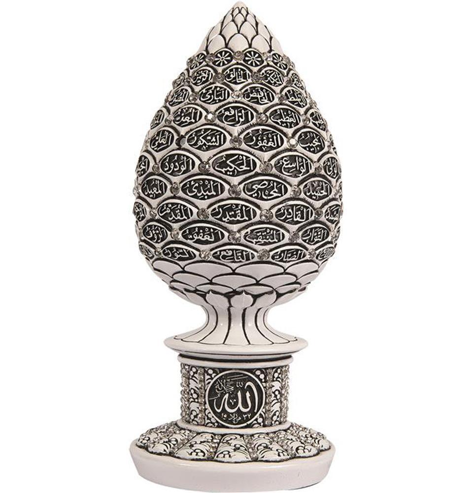 Gunes Islamic Decor Default Title / White Islamic Table Decor White Egg - 99 Names of Allah 1637