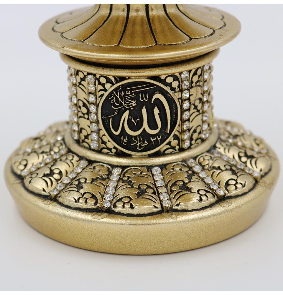 Islamic Table Decor 99 Names of Allah Egg Gold/Green