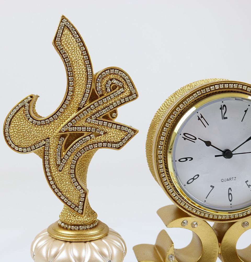 Islamic Table Decor Clock with Allah Muhammad 2302