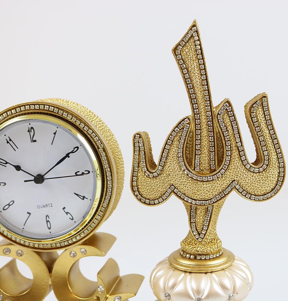 Islamic Table Decor Clock with Allah Muhammad 2302