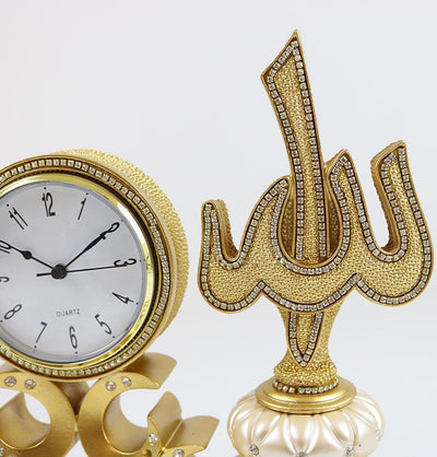 Islamic Table Decor Clock with Allah Muhammad 2302