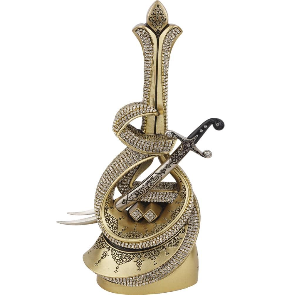 Gunes Islamic Decor Islamic Table Decor Hazrat Ali's Sword - Gold