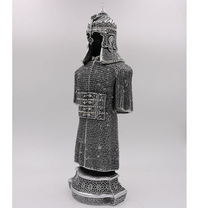 Gunes Islamic Decor Islamic Table Decor Jawshan Kabir Suit of Armor Large Silver 2149