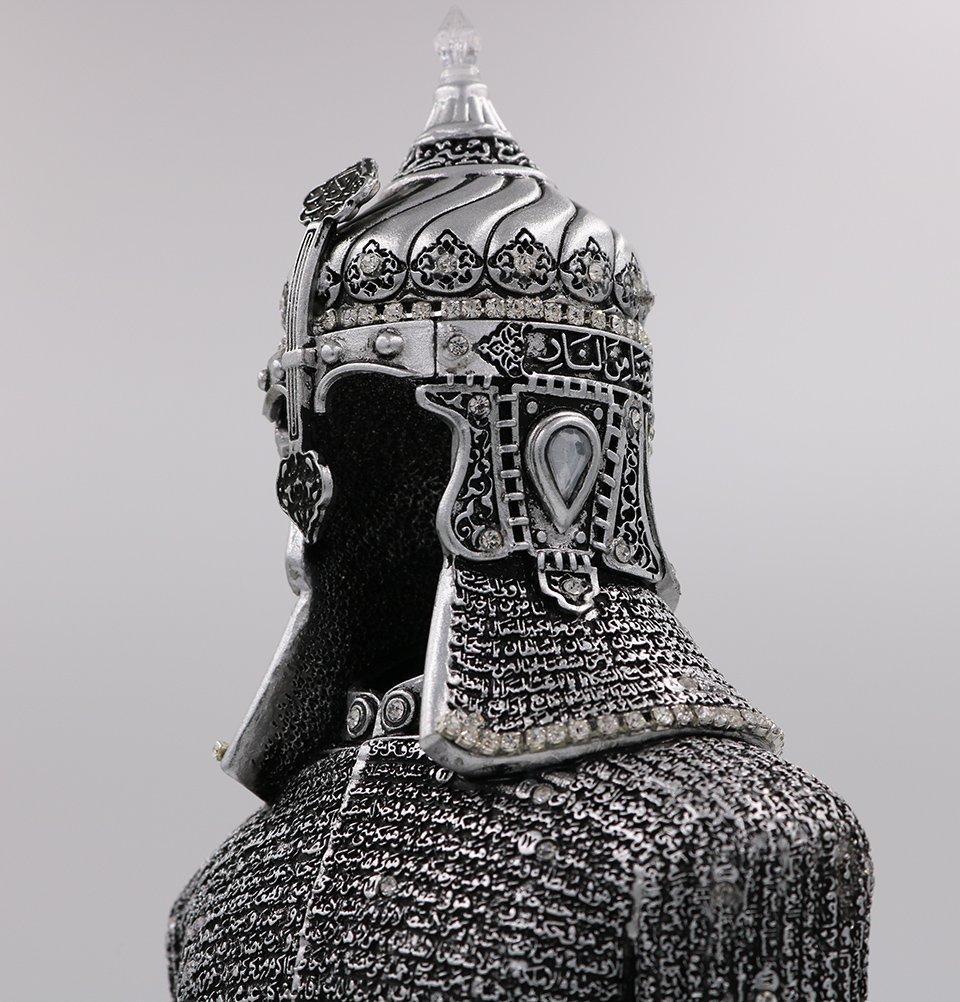 Gunes Islamic Decor Islamic Table Decor Jawshan Kabir Suit of Armor Large Silver 2149