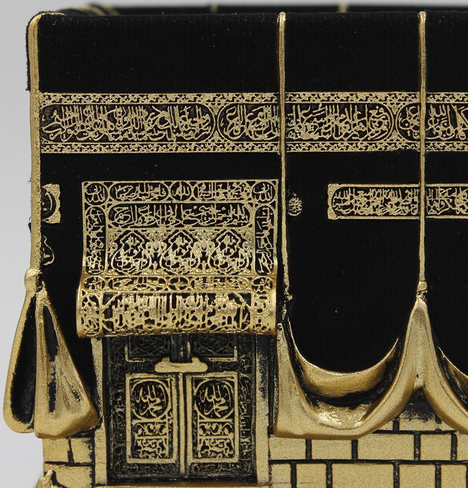 Gunes Islamic Decor Islamic Table Decor Kaba Replica Gold & Black MINI 2632