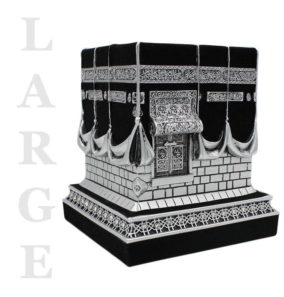 Islamic Table Decor Kaba Replica Silver & Black LARGE 2147