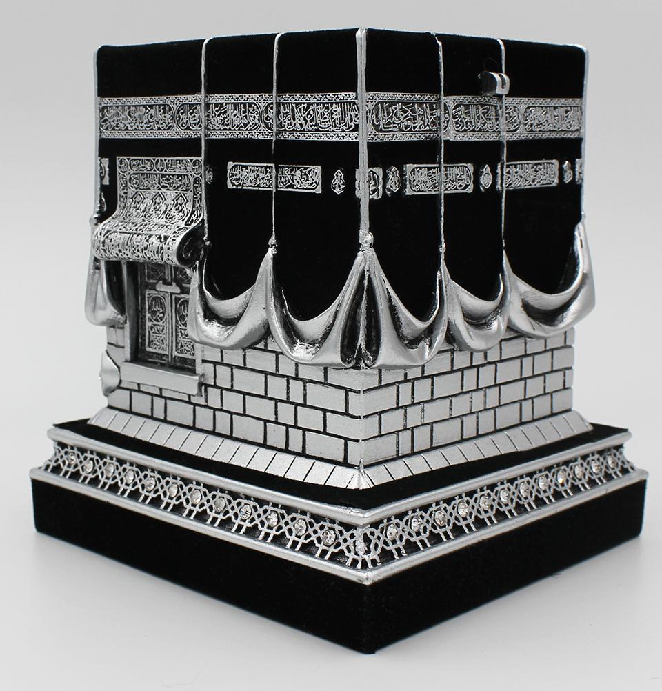 Islamic Table Decor Kaba Replica Silver & Black LARGE 2147