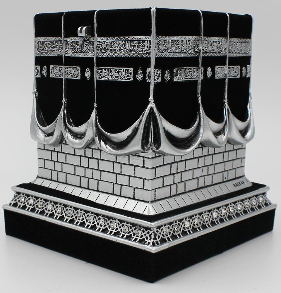 Islamic Table Decor Kaba Replica Silver & Black LARGE 2147