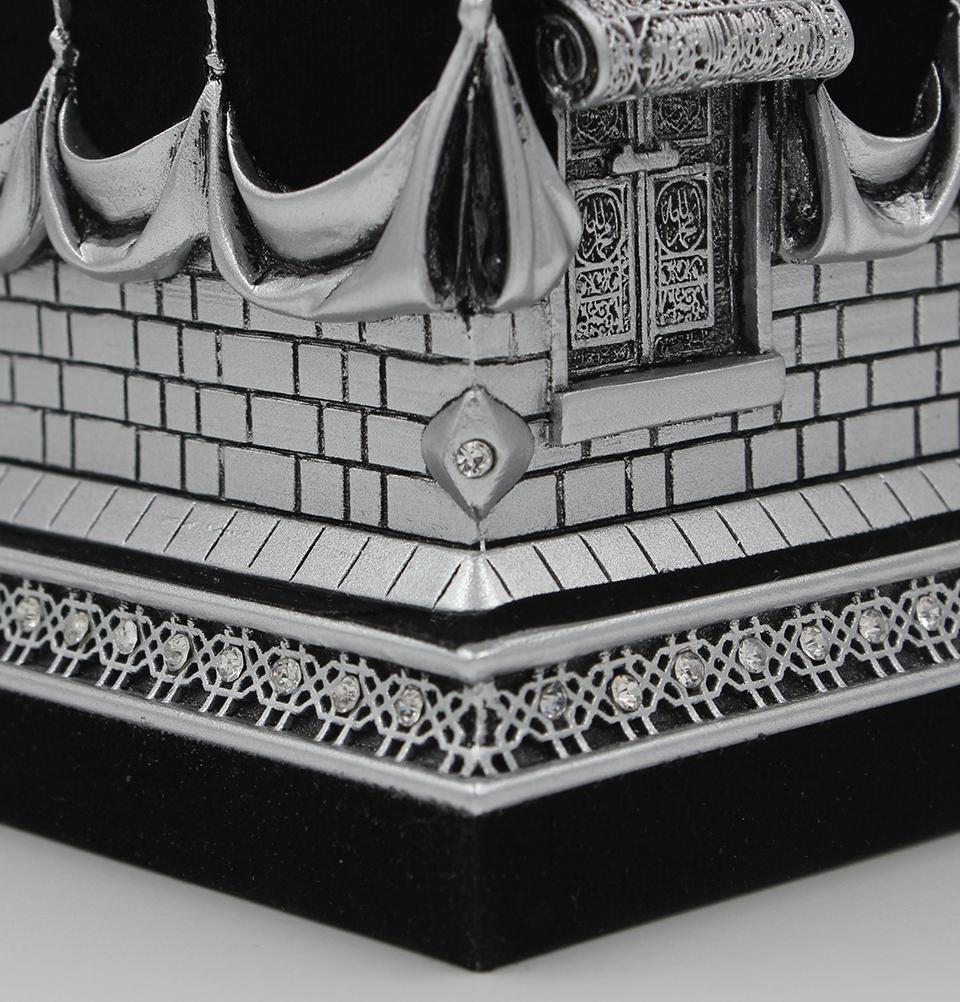 Islamic Table Decor Kaba Replica Silver & Black LARGE 2147