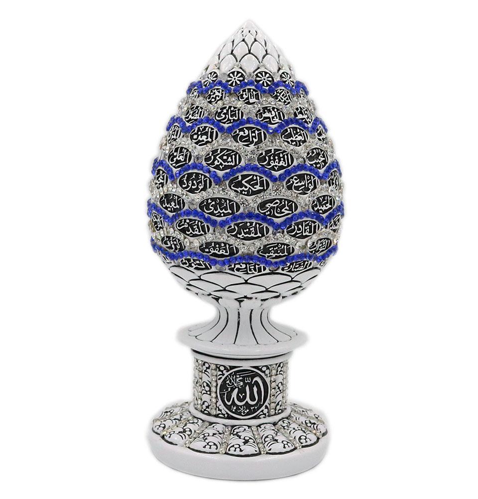 Islamic Table Decor White Egg - 99 Names of Allah 1674