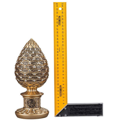 Gunes Islamic Decor Large - 9.75 x 4.25in / Gold Islamic Table Decor 99 Names of Allah Large Egg Gold