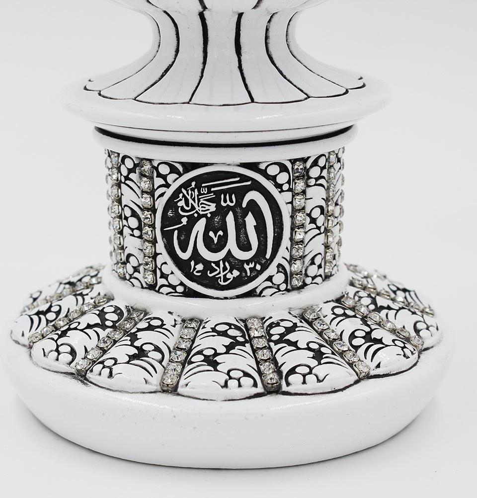Gunes Islamic Decor Islamic Table Decor White Large Egg - 99 Names of Allah - Modefa 