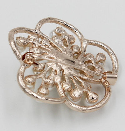 Handmade Hijab Pins Turkish Jeweled Brooch Faux Pearl Daisy - Modefa 