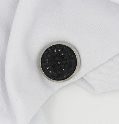 Handmade Magnetic pins Black Bejeweled Magnetic Hijab 'Pin' - Black