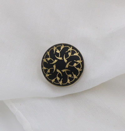 Magnetic Hijab 'Pin' Black Vine