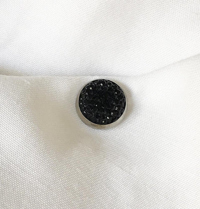 Mini Bejeweled Magnetic Hijab 'Pin' - Black