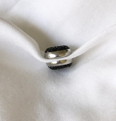 Mini Bejeweled Magnetic Hijab 'Pin' - Black
