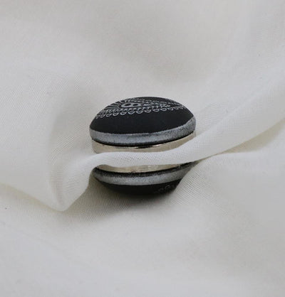 Magnetic Hijab 'Pin' Black Paisley