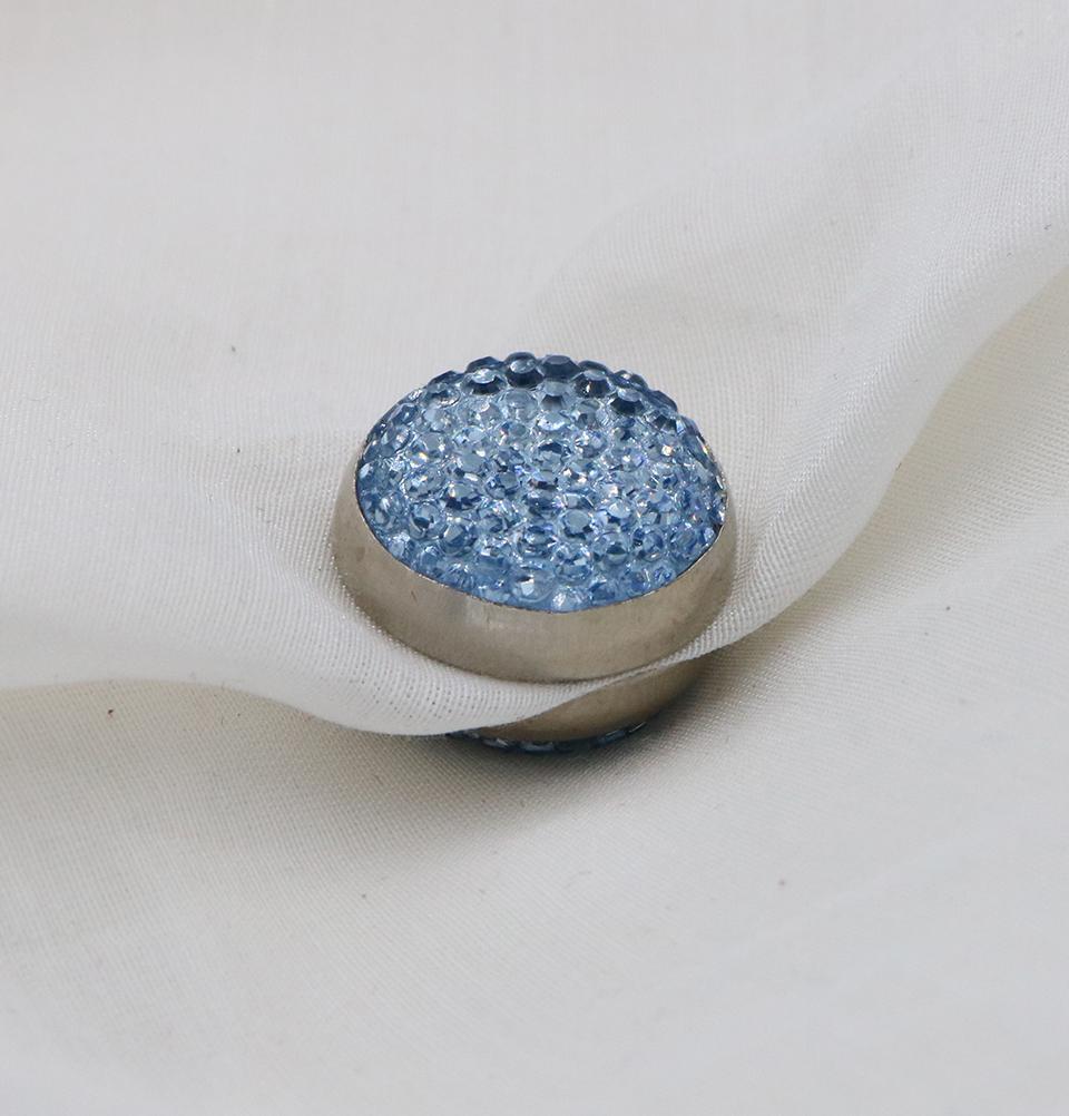 Bejeweled Magnetic Hijab 'Pin' - Light Blue