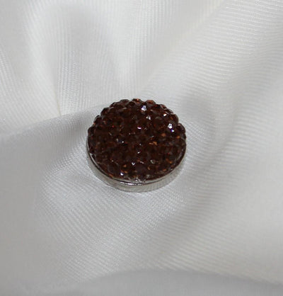 Handmade Magnetic pins Brown Bejeweled Magnetic Hijab 'Pin' - Modefa 