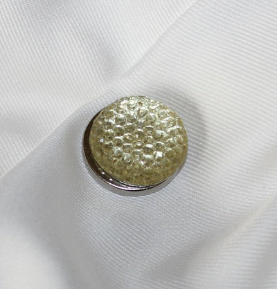 Handmade Magnetic pins Creme Bejeweled Magnetic Hijab 'Pin' - Modefa 