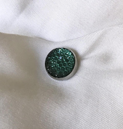 Mini Bejeweled Magnetic Hijab 'Pin' - Green