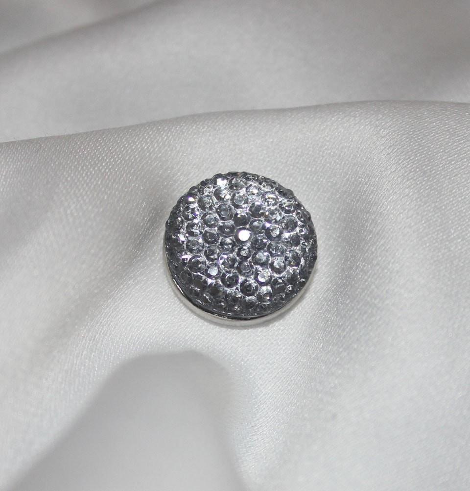 Grey Bejeweled Magnetic Hijab 'Pin'