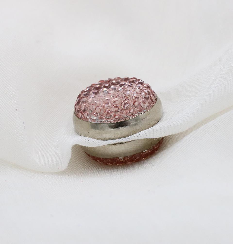 Bejeweled Magnetic Hijab 'Pin' - Pink