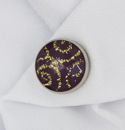 Handmade Magnetic pins Inner Swirl Magnetic Hijab 'Pin' Purple - Modefa 