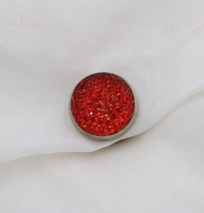 Handmade Magnetic pins Red Bejeweled Magnetic Hijab 'Pin' - Red