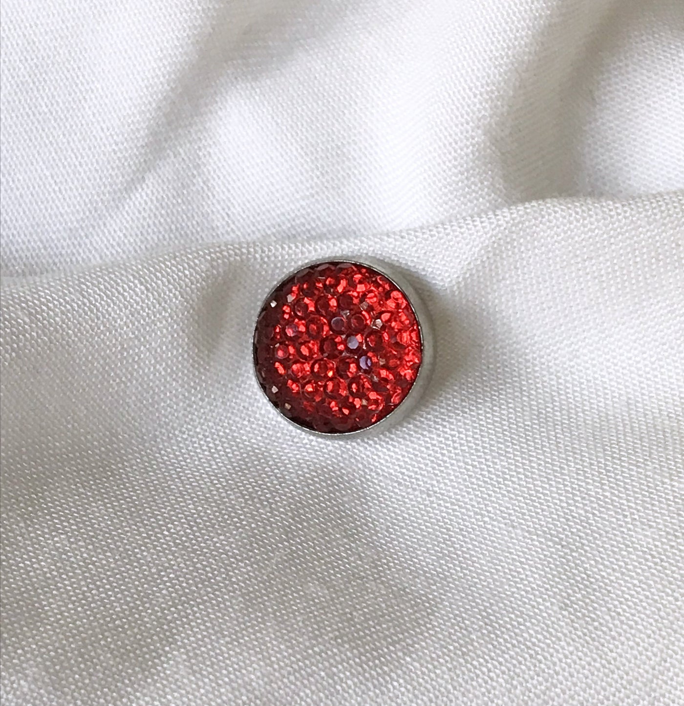 Mini Bejeweled Magnetic Hijab 'Pin' - Red