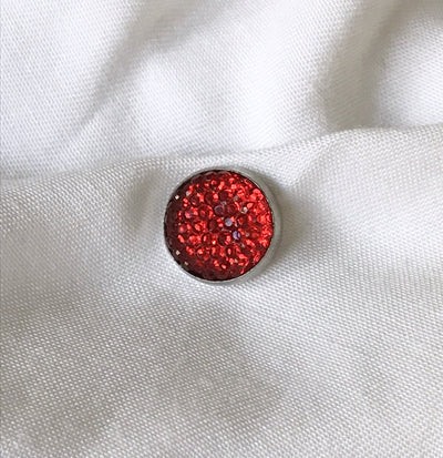 Mini Bejeweled Magnetic Hijab 'Pin' - Red
