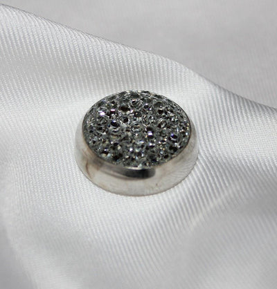 Handmade Magnetic pins White Bejeweled Magnetic Hijab 'Pin' - White