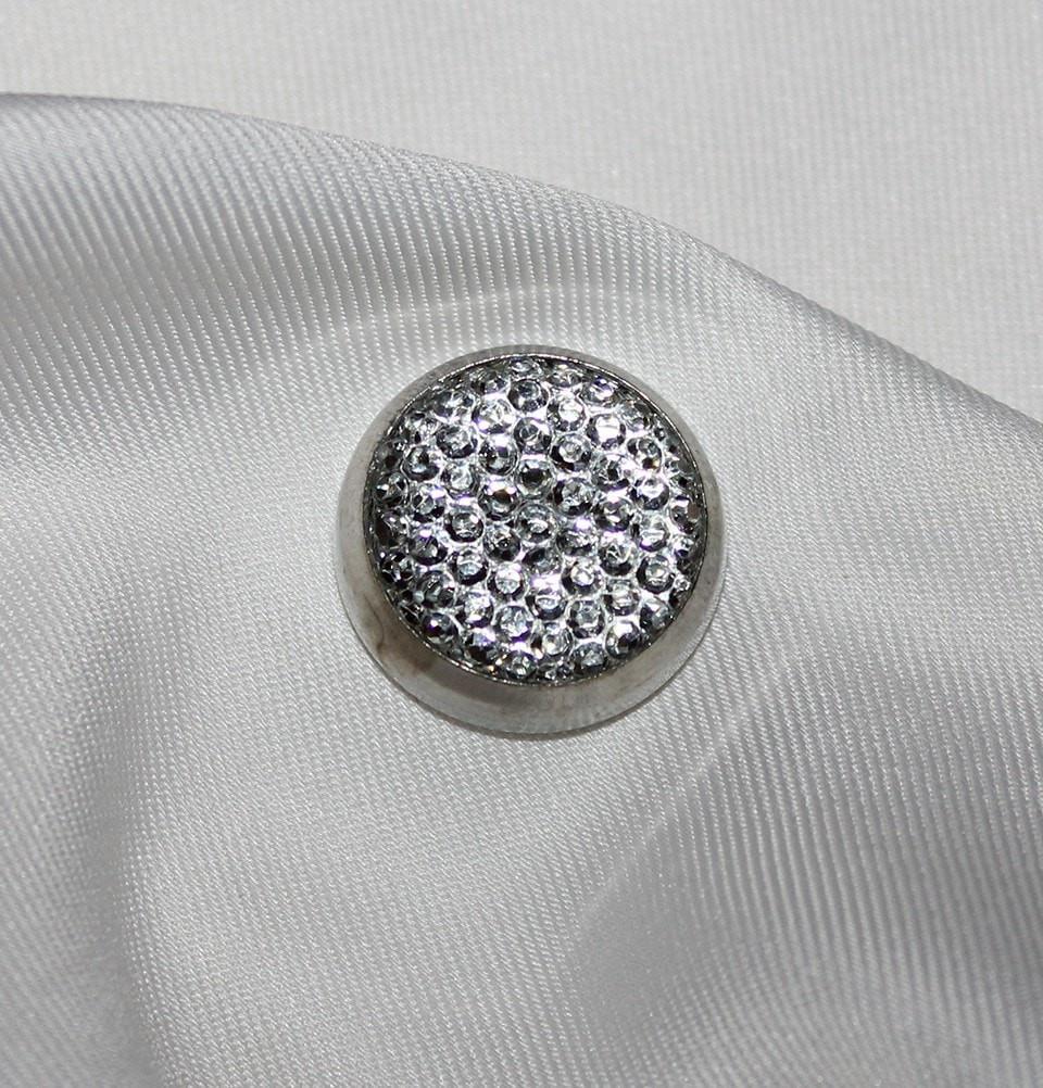 Handmade Magnetic pins White Bejeweled Magnetic Hijab 'Pin' - White