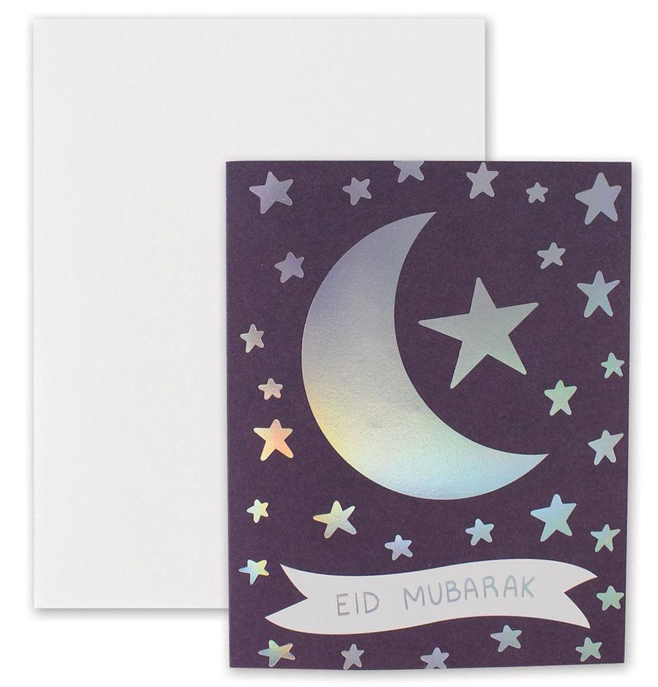 Hello Holy Days Crescent Star Greeting Card