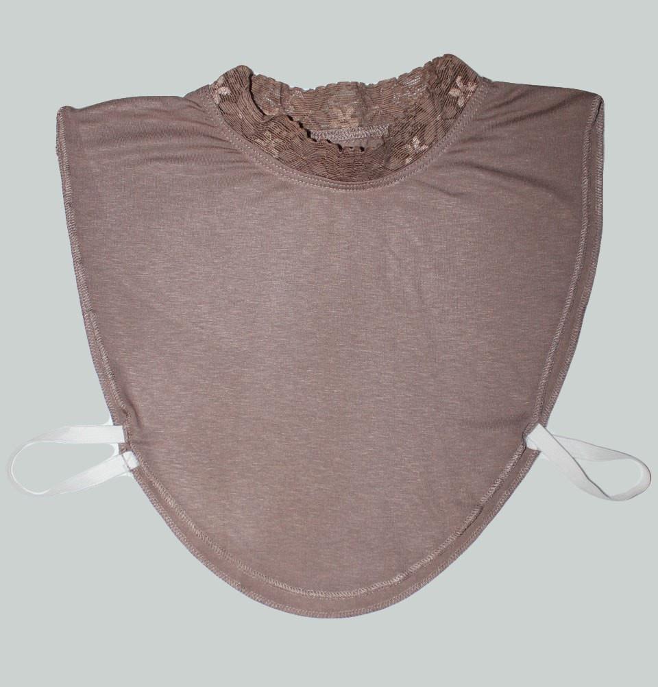 Hurrem Neck cover Hurrem Taupe Brown Neck Cover with Lace - Boyunluk - Modefa 
