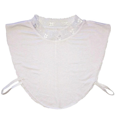 Hurrem White Neck Cover with Lace (Boyunluk)